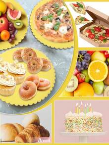 1 pieza/5 piezas/10 piezas Bases redondas para tartas, Bases redondas doradas para tartas, Bases de papel para tartas de 8/10 pulgadas, Bases para tartas DIY, Exhibición de postres y manualidades, Bases de cartón circulares, Bandejas de embalaje para hornear, Base dorada para tartas de cumpleaños y pasteles - Multicolor - Ver 6