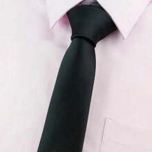 1pcs Black Simple Clip On Tie Security Tie For Men Women - màu đen - Xem 11