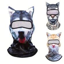 3-In-1 Windproof Coldproof UV Protection Balaclava - Breathable Animal Print Face Mask For All Seasons, 3D Printed For Ski Snowboard Motorcycle Running - Winter Summer Ski Mask - Nhiều màu - Xem 3