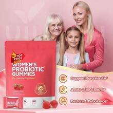 Women's Probiotic Gummies – Feminine Balance & Vaginal Flora Support | With Cranberry, Vitamin C & 100 Billion CFU Probiotic Blend | PH & Digestive Wellness | 60 Vegan Gummies | Non-GMO & Gluten-Free - 3PC - 查看 2
