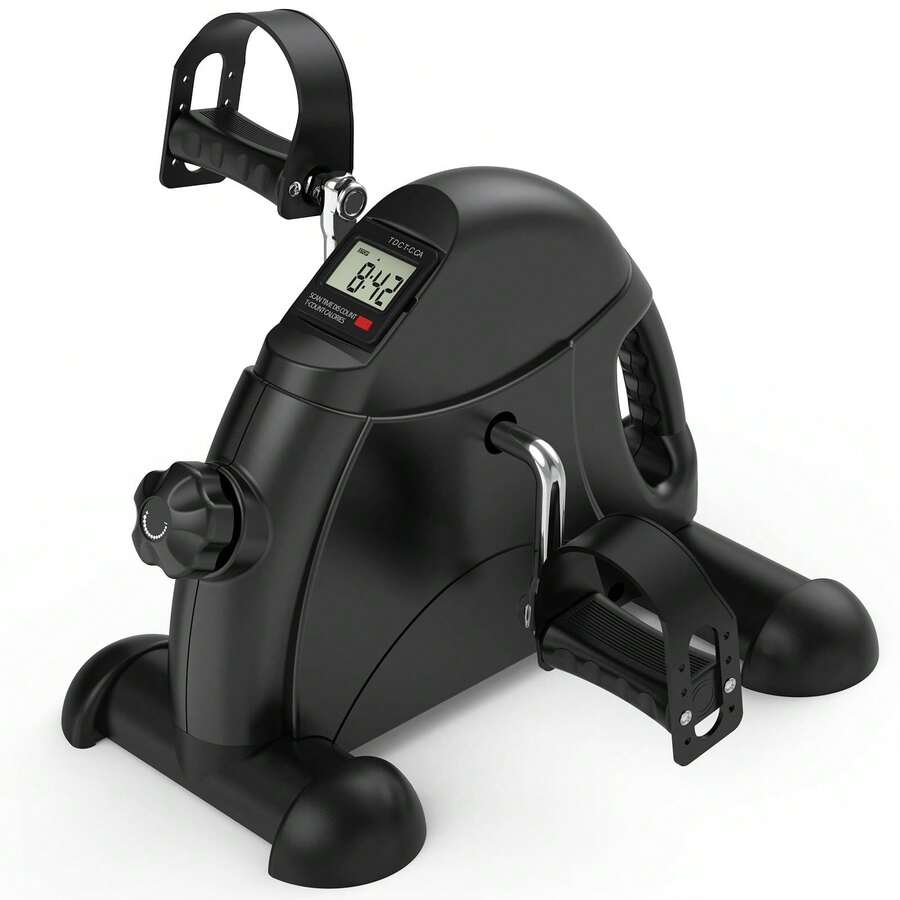 FEIERDUN Mini Exercise Bike, Under Desk Bike Pedal Exerciser For Arm/Leg Exercise, Adjustable Magnetic Resistance Desk Cycle For Home/Office Workout - Black - View 1