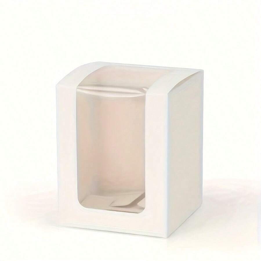 4pcs Kraft Paper Gift Boxes With Clear Display Window, For Gifts, Candies, Figurines, Weddings, Graduations - Multicolor - View 1