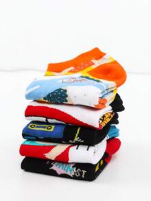 5双装女士时尚百搭船袜和隐形袜 - 彩色 - 查看 5