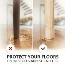 8/16 piezas Almohadillas redondas de fieltro mate para patas de silla, protectores de piso para muebles en pisos de madera dura y laminados, resistentes a arañazos y reductores de ruido, color marrón claro - marrón claro - Ver 5