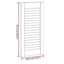 vidaXL Porte per Armadio à Persiennes 2 pz 61,5x29,5 cm Solido - Castano - Visualizzare 11