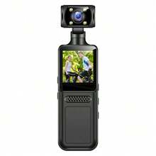 4K便携式Vlog相机 | 270°旋转1.33英寸CMOS镜头，USB充电，内置麦克风和防抖功能，适用于直播、Vlog、旅行、运动拍摄，附赠32G SD卡 - 黑色 - 查看 11