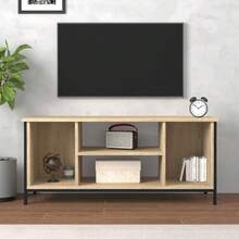 vidaXL Mueble TV chêne sonoma 102x35x45 cm wood engineering - Marrón - Ver 3