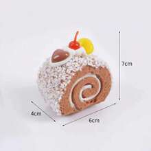1pc Multi-Color PU Simulated Fruit Cream Cake, Sweet Style Cream Cake Model, Suitable For Dessert Shop Decoration, Display Cabinet Ornament, Photography Prop (Due To Different Manufacturing Processes, The Actual Product May Slightly Differ From The Picture, Which Is A Normal Phenomenon. Cautious Buyers Are Advised.) - Multicolor - View 6
