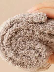 1/2/3双装珊瑚绒纯色加厚袜，女士中筒保暖绒袜，适合秋冬季、产后、睡眠穿着，防滑家居袜，情侣袜 - 彩色 - 查看 2