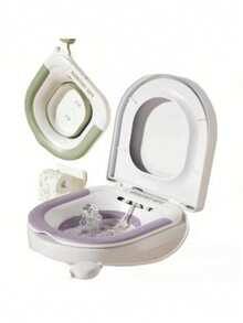 Collapsible Sitz Bath For Women – Portable Perineal Care Basin, Postpartum Recovery & Hemorrhoid Relief Soak Tub, Foldable Travel Personal Hygiene, Post Surgery Care Basin, Herbal Steam & Warm Water Therapy, Anti-Splash Design For Bathroom & Bedside Use, Ideal For Pregnant Women, New Moms,Perfect For Mother's Day, Thanksgiving & Postpartum Essential - Multicolor - View 2