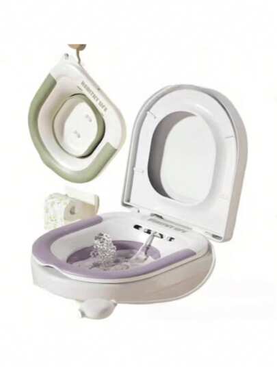 อ่างแช่นั่งแบบพับได้สำหรับผู้หญิง - อ่างดูแลฝีเย็บแบบพกพา, การฟื้นตัวหลังคลอดและการบรรเทาอาการริดสีดวงทวาร, อ่างแช่แบบพับได้สำหรับการเดินทางเพื่อสุขอนามัยส่วนบุคคล, อ่างดูแลหลังการผ่าตัด, การอบไอน้ำสมุนไพรและการบำบัดด้วยน้ำอุ่น, การออกแบบป้องกันการกระเด็นสำหรับใช้ในห้องน้ำและข้างเตียง, เหมาะสำหรับสตรีมีครรภ์, คุณแม่มือใหม่, เหมาะสำหรับวันแม่, วันขอบคุณพระเจ้าและสิ่งจำเป็นหลังคลอด