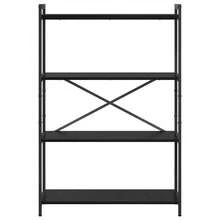 vidaXL Étagère Chêne noir 80 x 30 x 120 cm Bois d'ingénierie - Noir - Voir 5