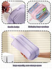 Panda Gel Pens, Soft Grip Clickable Erasable Pen, Student Gift Prizes, 0.5mm Blue Ink, Large-Capacity Multi-Layer Pencil Case, Back To School Supplie Essentials Office Supplies Valentine's Day Gifts