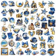 200张CutePals透明PET材质蓝金贴纸，图案为梦幻星空小屋和INS风格。这些可爱的动漫贴纸可以粘贴在书籍、日记本、手机壳、笔记本电脑、平板电脑和剪贴簿等物品上。 - 彩色 - 查看 1