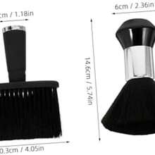 2 piezas Cepillo de Cuello para Peluquera Brocha Suave para Talco y Limpieza de Cabello Herramienta Profesional para Salones y Barberas - como se muestra en la figura - Ver 2