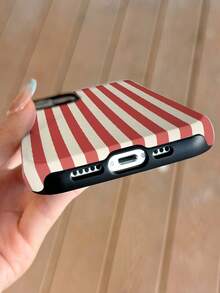 1 Piece Of Simple Artistic Style Colorful Striped Pattern Glossy Two-In-One Hard Phone Case, Compatible With Samsung/11/12/IPhone13/14/15/IPhone16/IPhone17 Pro Max - 白色12 - 查看 4