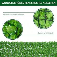 Privacy Screen Hedge, Artificial Hedge 300x100cm, Light Green, Ideal For Balconies And Wall Decoration, UV-Resistant And Easy To Care For. - Green - View 5