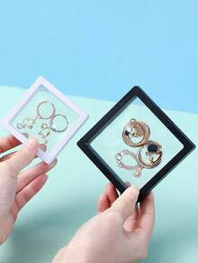 10pcs/1pc Clear Membrane Box Earring Jewelry Storage Box, Portable Anti-Oxidation PE Membrane Earring Clip Necklace Gift Box, Anti-Dust Oxidation-Proof Jewelry Box, PE Membrane Jewelry Storage Box For Rings, Earrings, Bracelets, Necklaces: Portable Earring Rings Necklace Anti-Oxidation Small Elegant Jewelry Hanging Display Box - White - View 7
