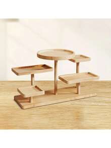 1个多层木质展示架，5个小型珠宝展示平台，多功能桌面展示架，适用于各种活动，木质多用途展示架，适合收藏品和纪念品，室内外装饰 - 彩色 - 查看 6