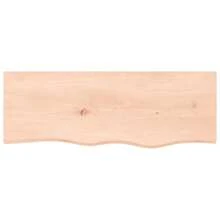vidaXL Étagère murale 80x30x(2-4) cm bois de chêne massif non traité - Tabac - Voir 4