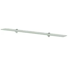 vidaXL Murales Étagères 2 pz Verre 100 x 10 cm 8 mm - Bianco - Visualizzare 2