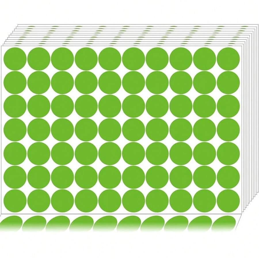 1400 PCS Green Dot Stickers Round Coding Labels Circle Polka Dots For Office, Classroom, Papers Etc - Green/1400pcs - View 1
