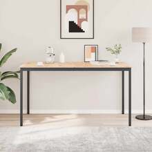 vidaXL Tavolo da Bar Naturel 110 x 55 x 105 cm Bois de Pin Massif - Castano - Visualizzare 4