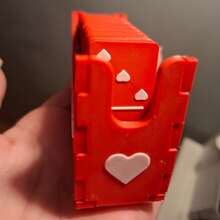 3D打印情人节多米诺骨牌套装：送给爱人的独特个性化礼物 - 紅白色 - 查看 6