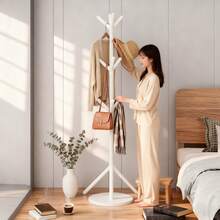 Luxury-Lite Hat Stand - A Minimalist And Modern Standalone Hat And Accessory Storage Rack With Multiple Hooks, Sturdy And Durable, And Space-Saving. Suitable For Use In Bedrooms, Living Rooms, And Wardrobe Organization. - White - View 7