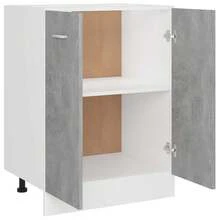 vidaXL Meuble bas "Lyon" Gris béton 60 x 46 x 81,5 cm Bois d'ingénierie - Gris - Voir 5