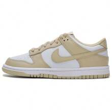 Nike 大童款 Dunk Low GS 休闲运动鞋 - 白色/卡其色 - 查看 7