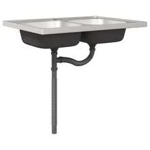 vidaXL Armario de cocina con almacenamiento Lucca Noir 80 x 46 x 81,5 cm - Negro - Ver 7