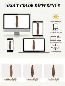 1 pieza Extensión de cola de caballo sintética recta, fibra resistente a altas temperaturas, adecuada para uso diario - Negro - Ver 10