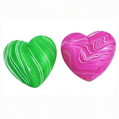 Sensory Squeeze Heart-Shaped Ripple Squeeze Toy - Ripple Heart Malt Squeeze, Stress Relief Toy With Slow Rebound, Ice Cube Squeeze Toy, High Transparency Ice Malt, Slow Rebound Stress Relief Toy, Is A Handheld Desktop Toy That Can Relieve Anxiety Anytime, Suitable For Classroom, Outdoor, Office Stress Relief, And Is The Perfect Choice For Desktop Decoration, Classroom Rewards, Party Gifts And Holiday Gifts!