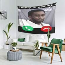 A Diddy Middy Blanket Made Of Peach Skin Velvet Is Family Use, Suitable As A Backdrop Or Wall Decoration, Adding A Of Personality And Warmth To Your Home, Combining Both Decorative And Practical Features - 1PC - 查看 7