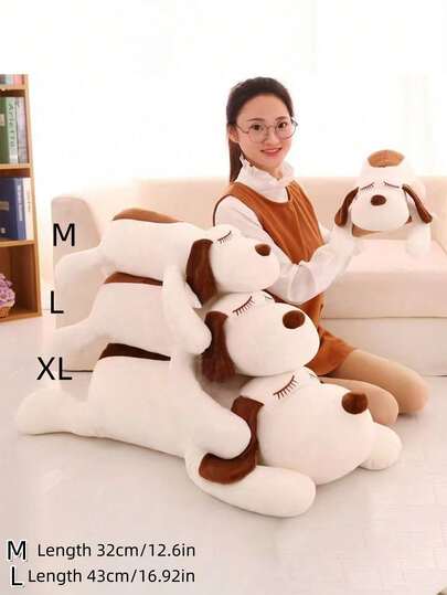 1 件可爱柔软毛绒抱抱狗枕头、装饰垫、睡眠伴侣，适合作为送给女朋友、青少年、生日、圣诞节、感恩节的礼物