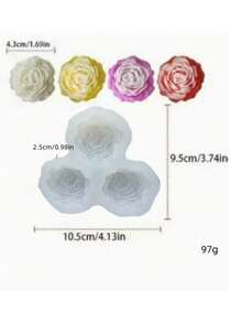 牡丹玫瑰花3D硅胶模具，DIY树脂环氧树脂粘土工艺模具