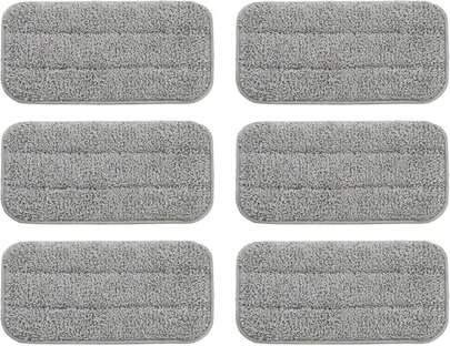 Seyola Steam Mop Pads For Floor Cleaning, Washable And Reusable Replacement Mop Pads 6pack
