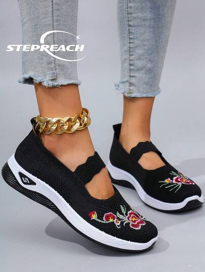 STEPREACH Nuevos zapatos deportivos casuales para mujer, de malla transpirable, cómodos, ligeros y antideslizantes para conducir
