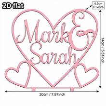 Forever Love Custom Cake Topper: Personalized Heart With Your Special Date, Romantic Wedding & Anniversary Keepsake