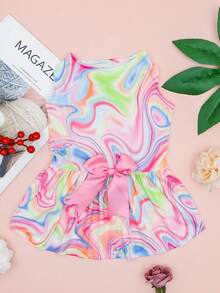 一件宠物狗连衣裙，公主风设计，适合小型和中型犬，例如西施犬、博美犬和贵宾犬。 - 彩色 - 查看 5