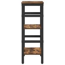 vidaXL Regalbrett aus geräucherter Eiche, 40 x 29,5 x 81 cm, Holzwerkstoff - Braun - Übersicht 6