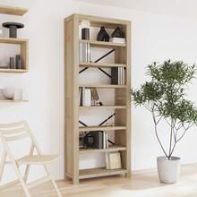 vidaXL Library 7 livelli 80x30x200 cm Bois solid d'acacia - Castano - Visualizzare 1
