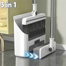 4-In-1 Home Cleaning Kit: Soft Bristle Broom, Dustpan And Brush Set - Non-Stick Hair, Ideal For Home, Office, School, Dorm - Perfect Christmas Gift, Cleaning Brush (Note: The Area Marked With The Arrow In The Image Will Be Randomly Shipped In A Circular Or Oval Shape) - Multicolor - View 6