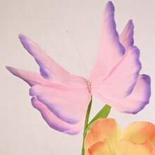 7 件套高级巨型仿真花装饰套装，多色超大花朵（柔和色调和鲜艳色调），易于组装的支架 + 稳固底座，耐候面料，非常适合花园装饰/派对装饰/室内点缀。立即购买！ - 彩色 - 查看 5