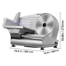 Meat Slicer, 180W Electric Deli Food Slicer With 7.5" SUS420 Stainless Steel Blade And Blade Guard, 0 - 0.6 Inch Adjustable Thickness For Home Use, Easy To Clean, Cut Meat, Bread, Ham And Cheese - Bạc - Xem 10