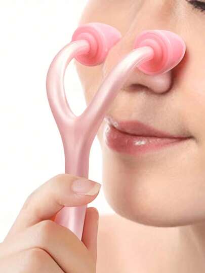 1个面部滚轮按摩器，硅胶鼻部矫正器，紧致提拉美容工具，家用便携式