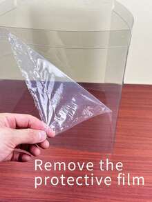 1个透明盖蛋糕盒，带丝带，烘焙食品礼盒，适用于蛋糕、糕点、巧克力、饼干、馅饼、生日派对、婚礼、情人节、礼品包装 - 透明蓋透明款 - 查看 2