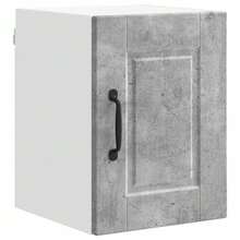 vidaXL Armário de cozinha com porte 2 pcs cinza beton 30 x 31 x 40 cm - Cinza - Ver 5