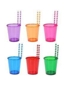 10pcs Color Changing Pink Bead Plastic Mini Cups, Suitable For Beaded Necklace, Durable Plastic, Reusable, Icebreaker & Gift Idea For Singles Party, Bridal Shower, Valentine's Day - Adult Use - Multicolor - View 3